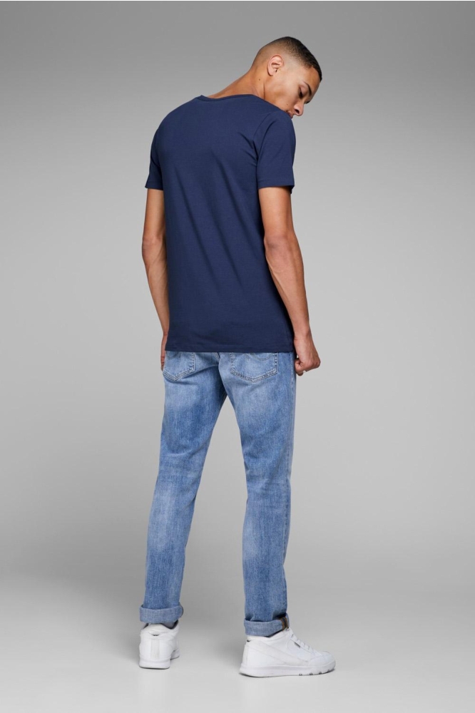 BASIC V-NECK TEE S/S NOOS 12059219 Navy Blue